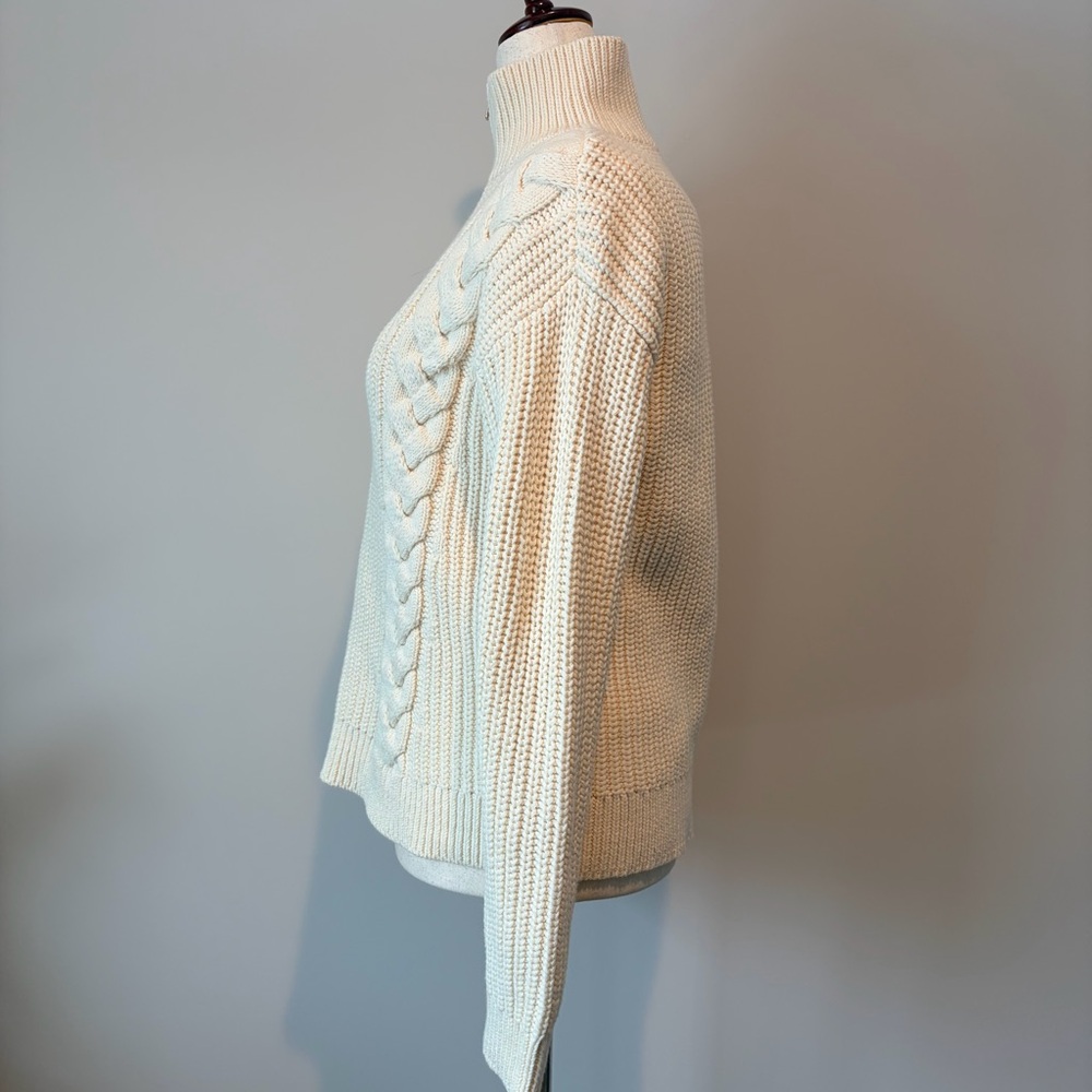 Haven Well Within Shaker Stitch  Half-zip Cable Knit Sweater - Picture 4 of 5